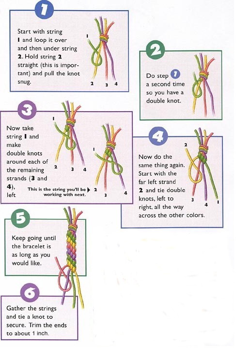 how to make friendship bracelets. How about the Diagonal Stripes